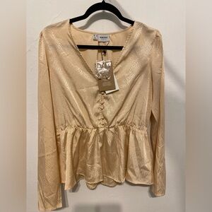 AWARE pink champagne NWT babydoll top